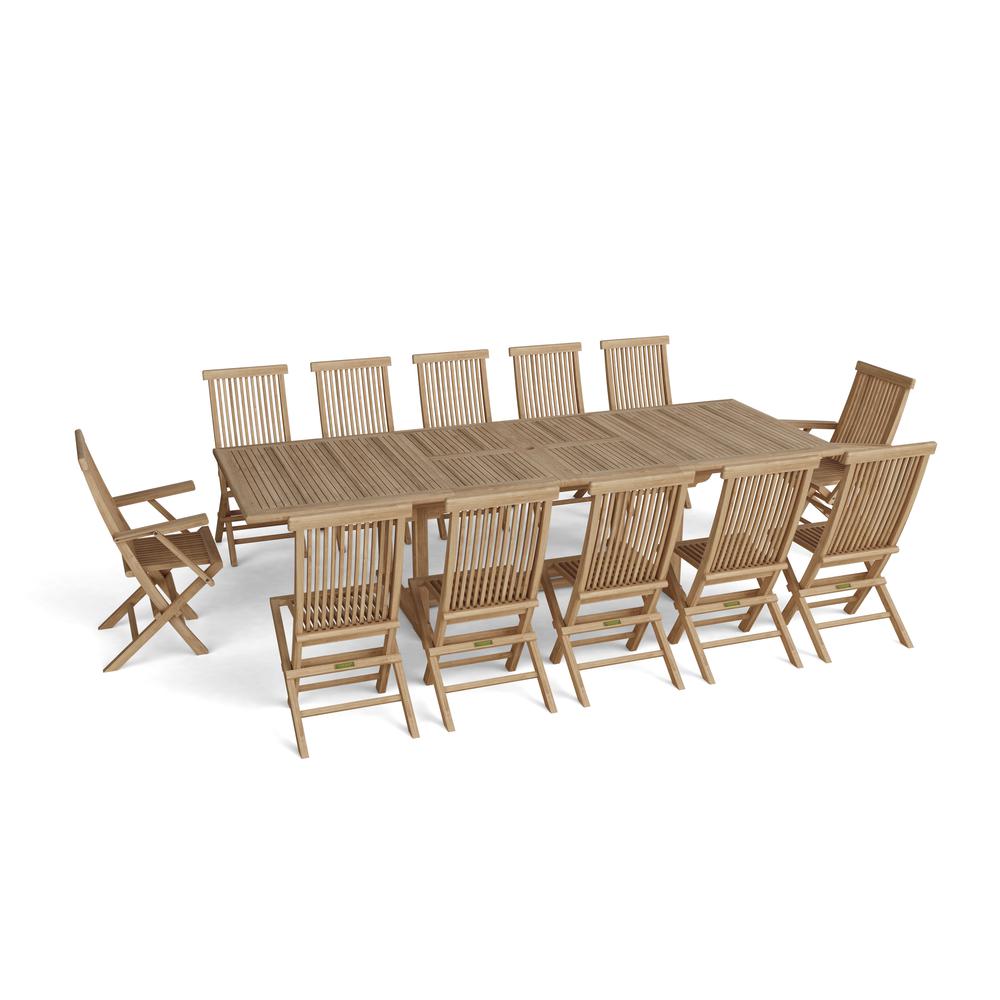 Valencia Rectangular Double Extension Dining 13 Piece Set. Picture 1