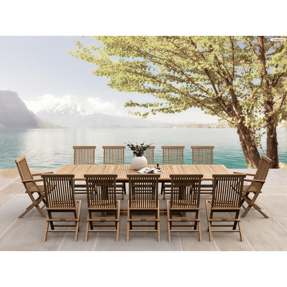 Valencia Rectangular Double Extension Dining 13 Piece Set. Picture 2