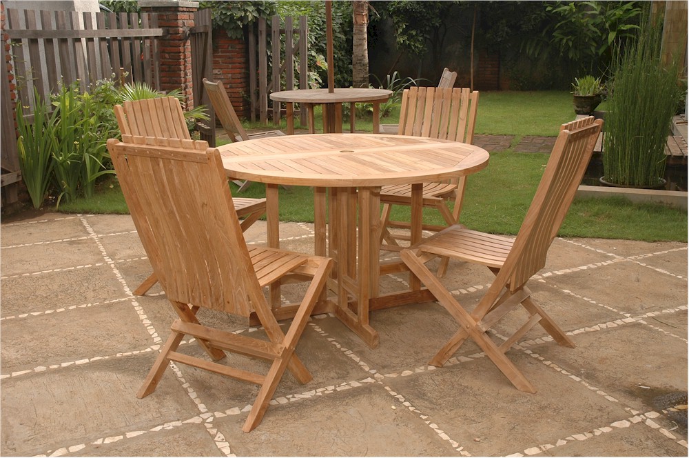 Round Butterfly Folding Dining 5 Piece Set. Picture 2