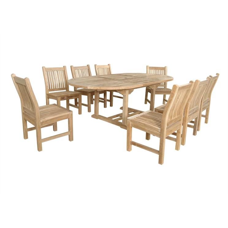 87" Oval Extension Dining 9 Piece Set. Picture 2
