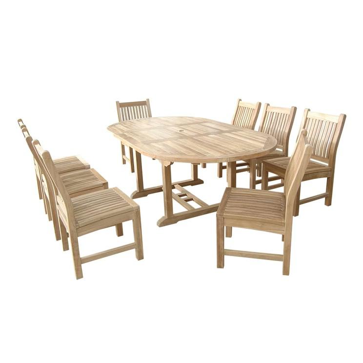87" Oval Extension Dining 9 Piece Set. Picture 3