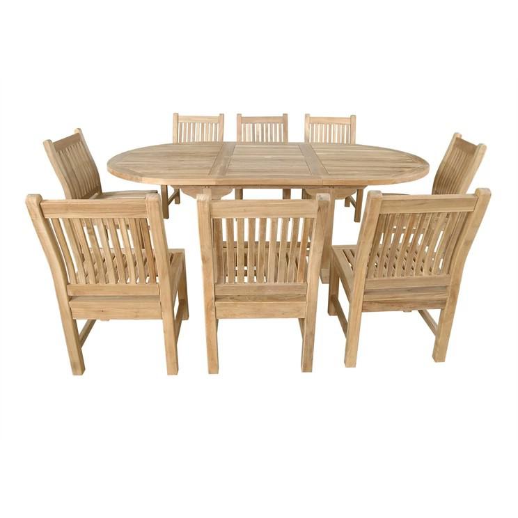 87" Oval Extension Dining 9 Piece Set. Picture 4