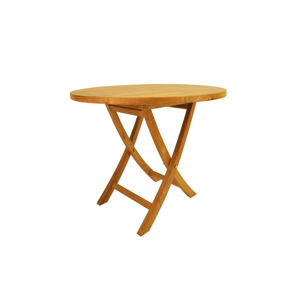 Bahama 35" Round Bistro Folding Table. Picture 1