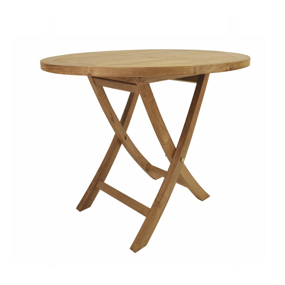 Bahama 35" Round Bistro Folding Table. Picture 4