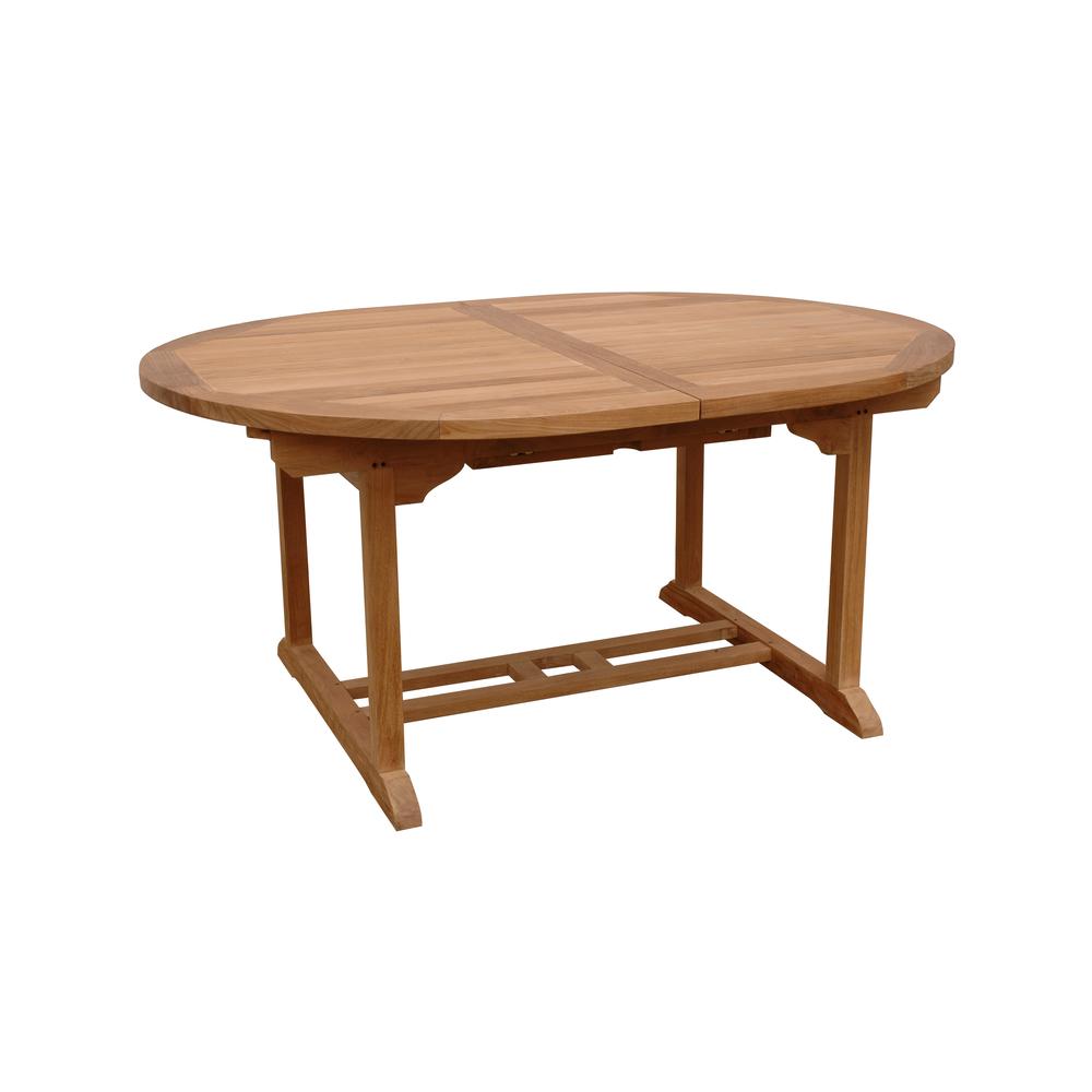Bahama 87" Oval Extension Table Extra Thick Wood. Picture 2