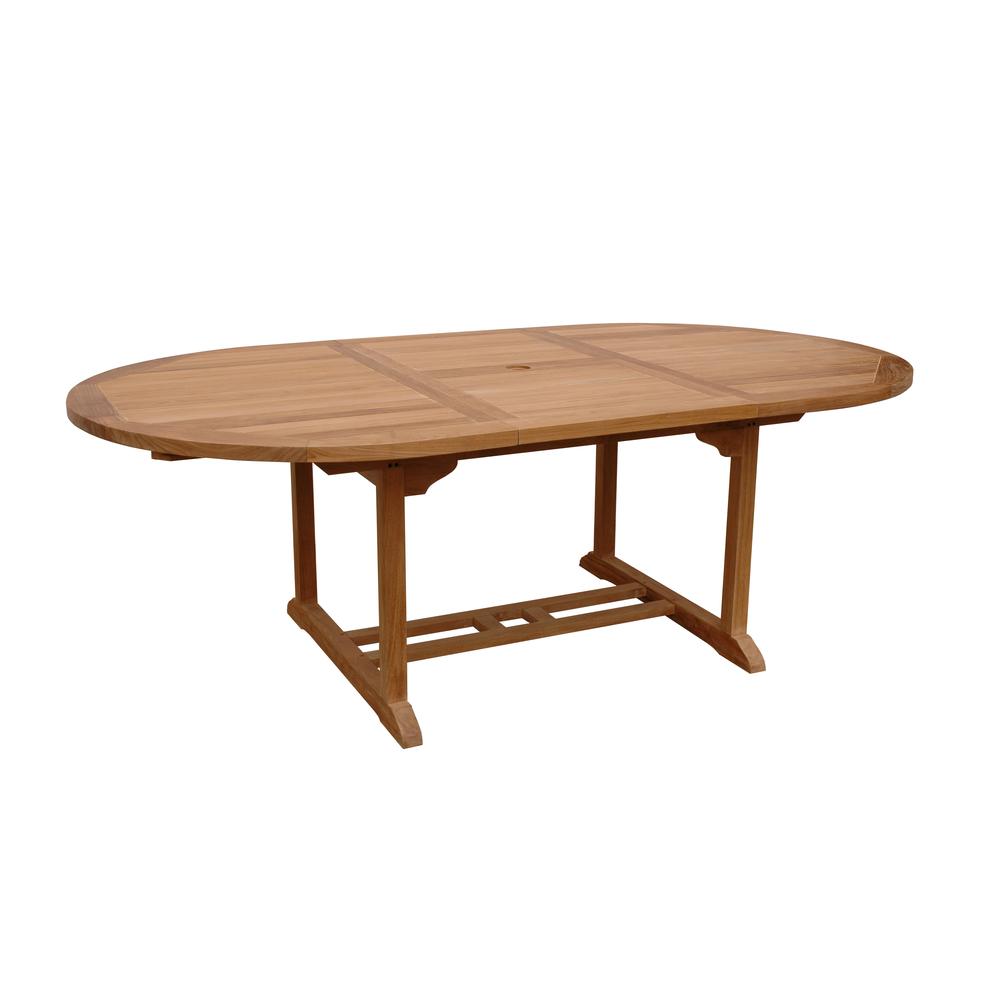 Bahama 87" Oval Extension Table Extra Thick Wood. Picture 3