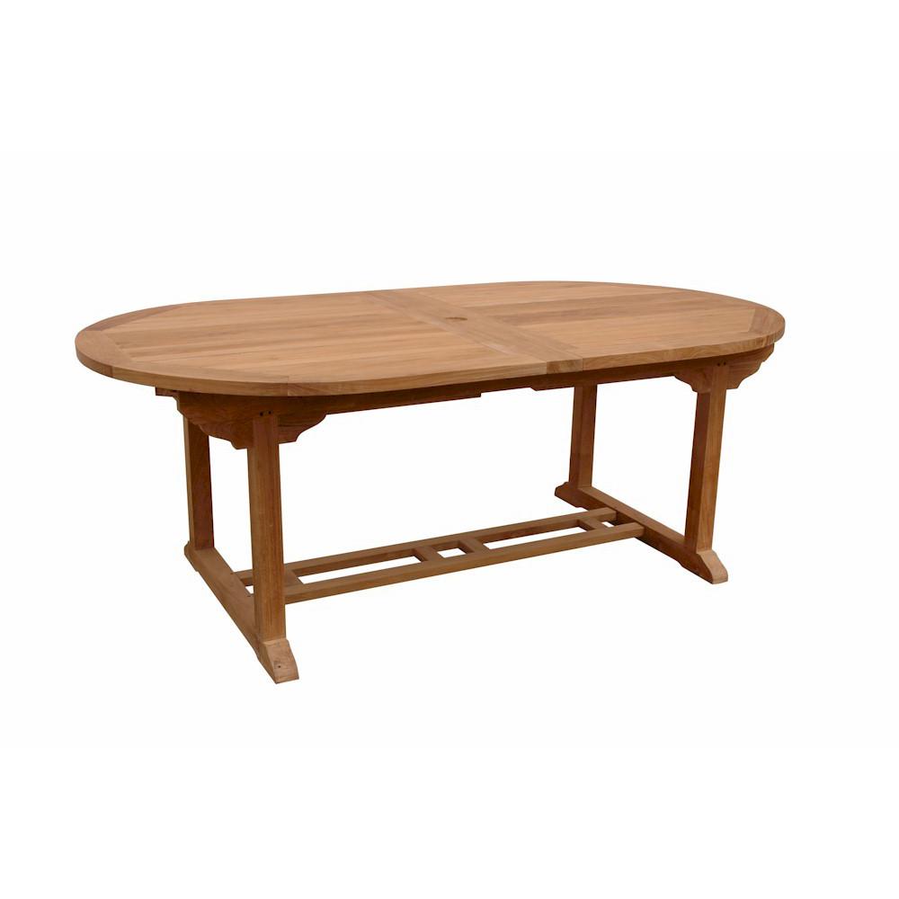Bahama 117" Oval Extension Table w/ Double Extensions. Picture 1