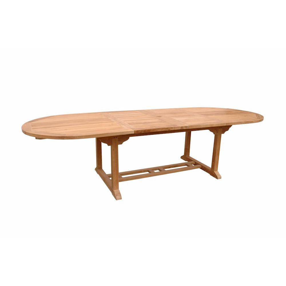 Bahama 117" Oval Extension Table w/ Double Extensions. Picture 3
