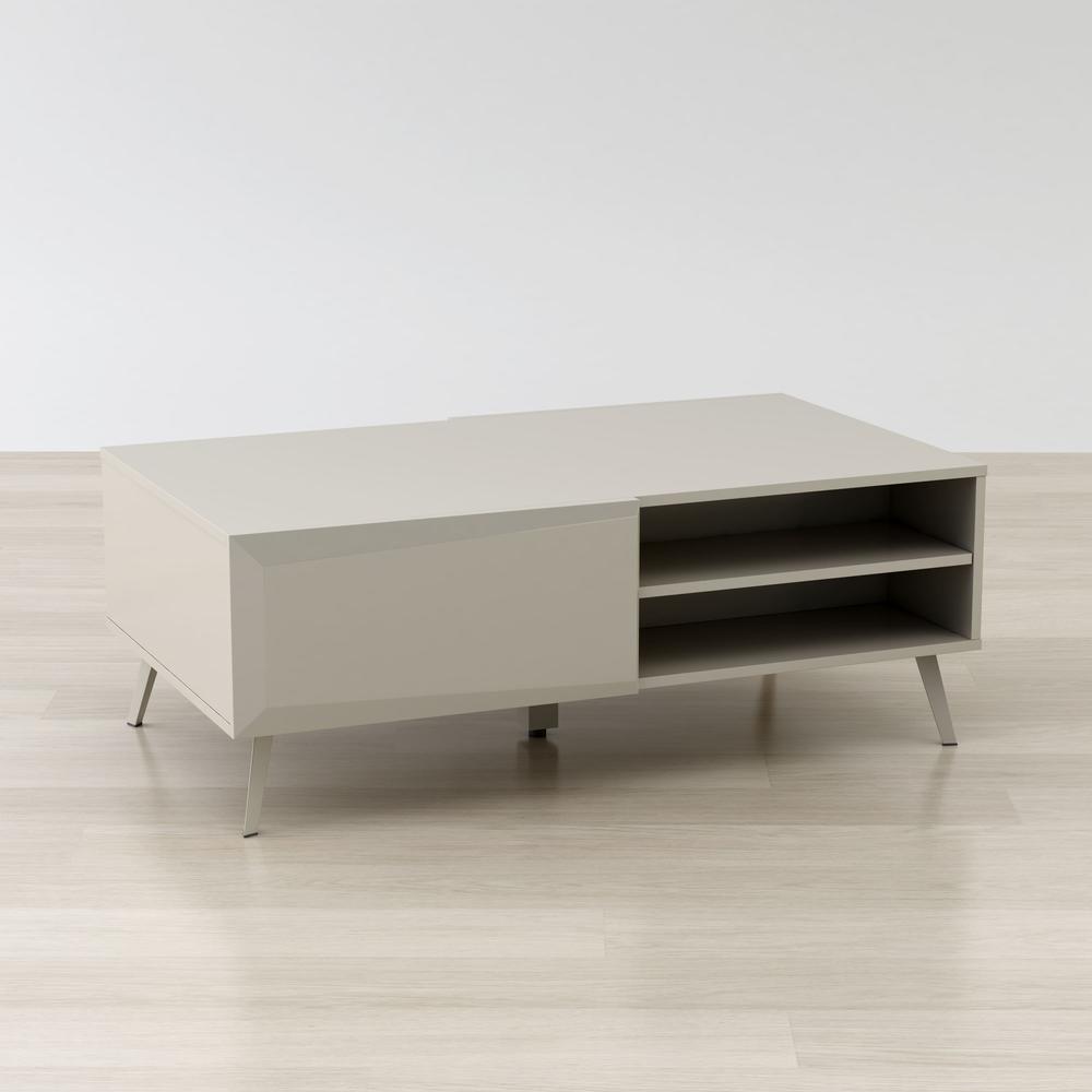 Altus 43" Coffee Table Gloss Grey. Picture 4