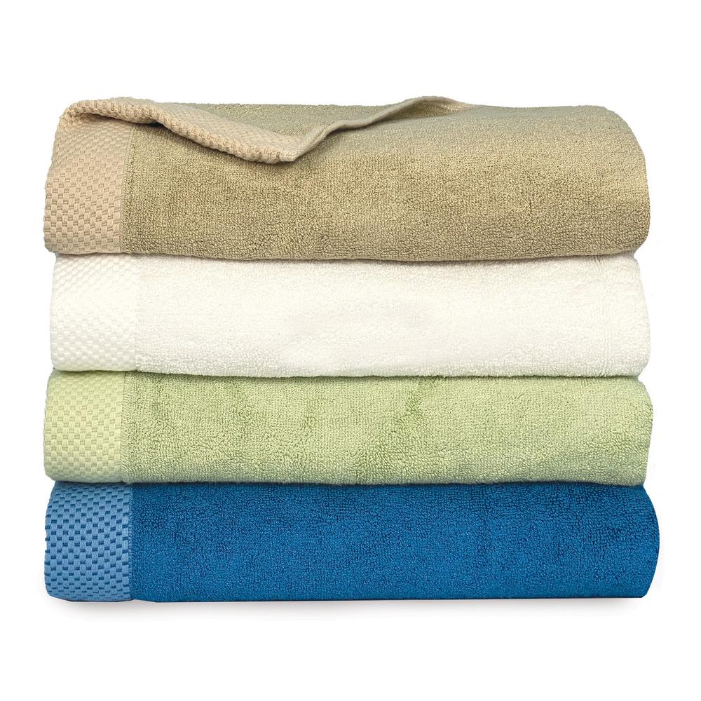BedVoyage Luxury viscose from Bamboo Cotton Towel Set 8pc - Sage. Picture 4