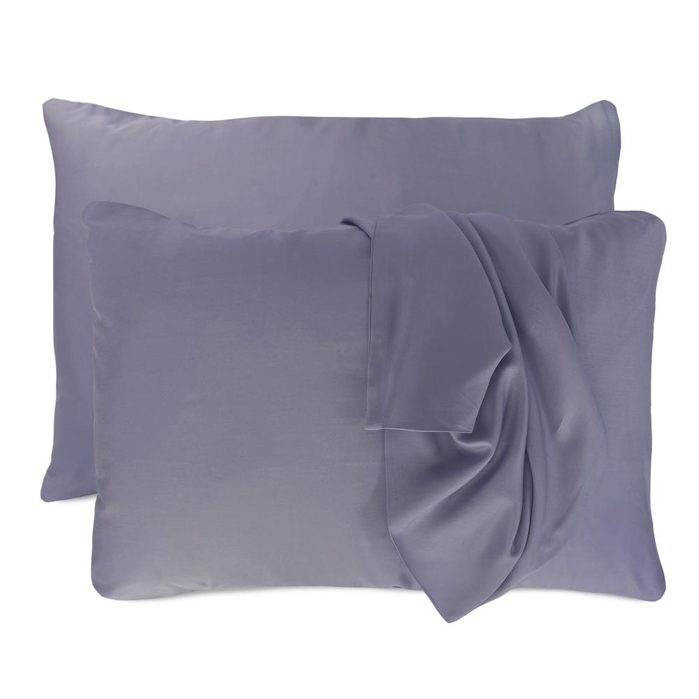 BedVoyage Luxury 100% viscose from Bamboo Pillowcase Set, Standard - Platinum. Picture 1