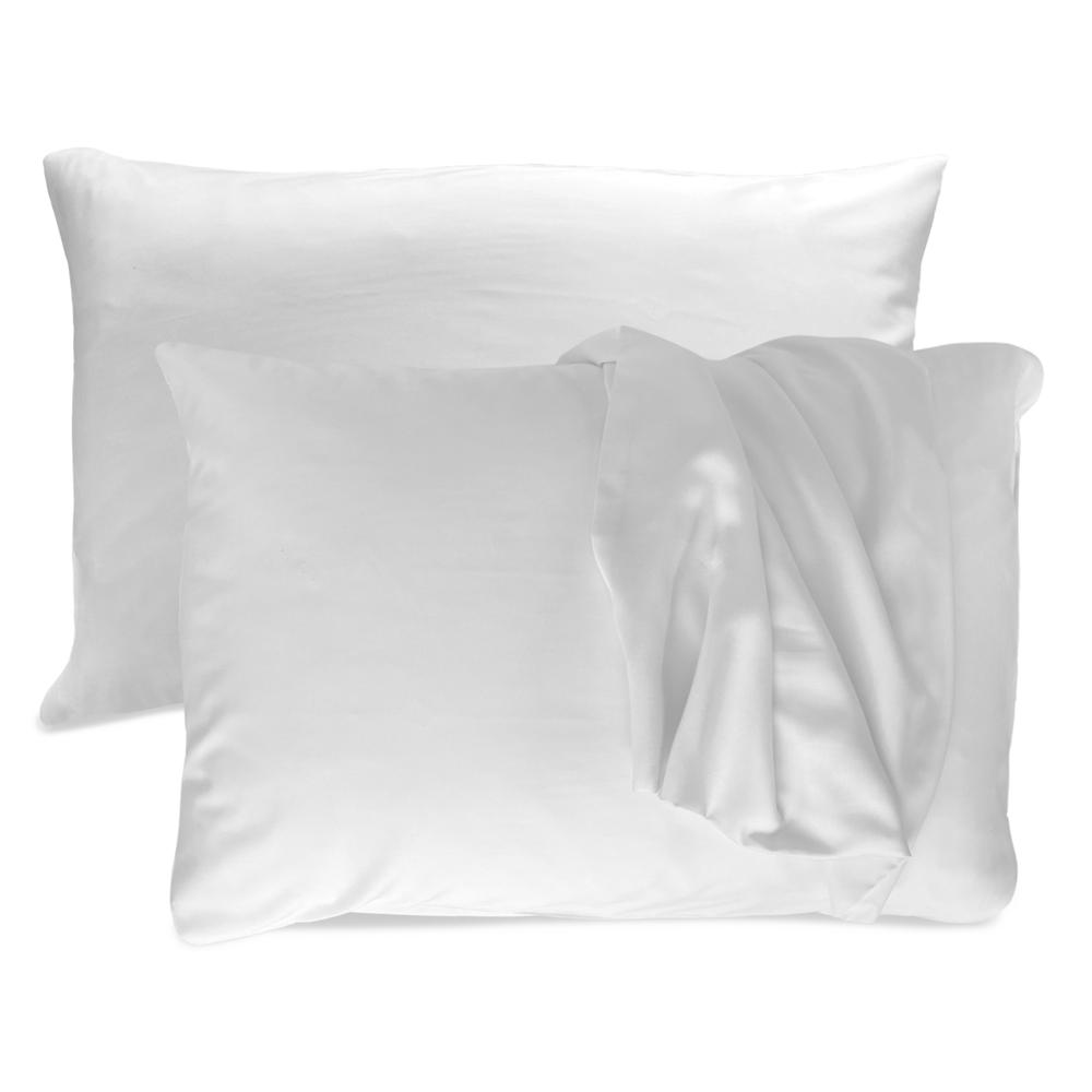 BedVoyage Luxury 100% viscose from Bamboo Pillowcase Set, King - White. Picture 1