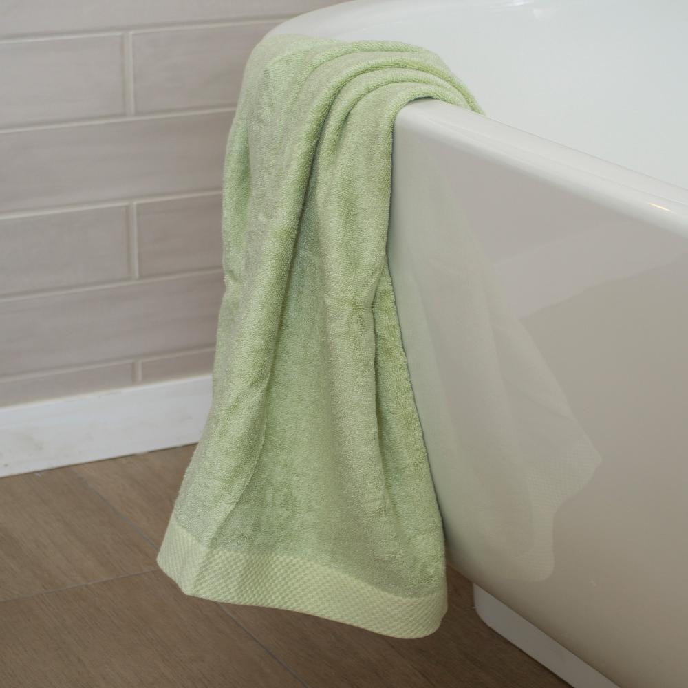 BedVoyage Luxury viscose from Bamboo Cotton Bath Towel - Sage. Picture 2