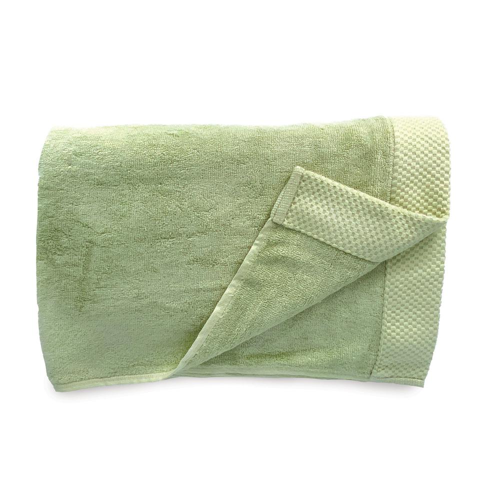 BedVoyage Luxury viscose from Bamboo Cotton Bath Towel - Sage. Picture 3