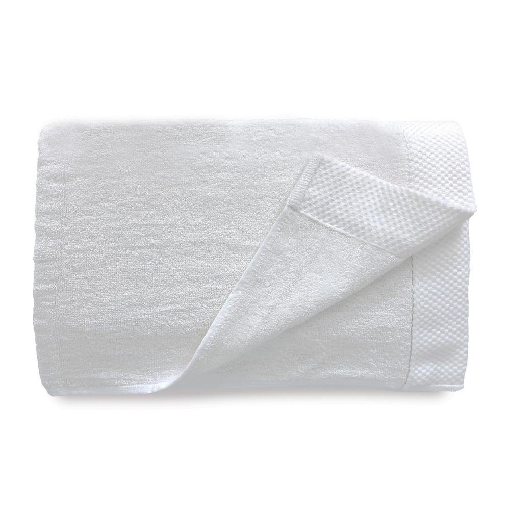 BedVoyage Luxury viscose from Bamboo Cotton Bath Towel - White. Picture 3