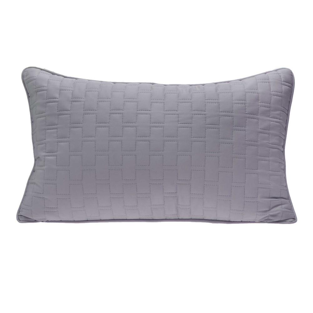 BedVoyage Luxury 100% viscose from Bamboo Quilted Decorative Pillow - Platinum (sham with pillow insert). Picture 1