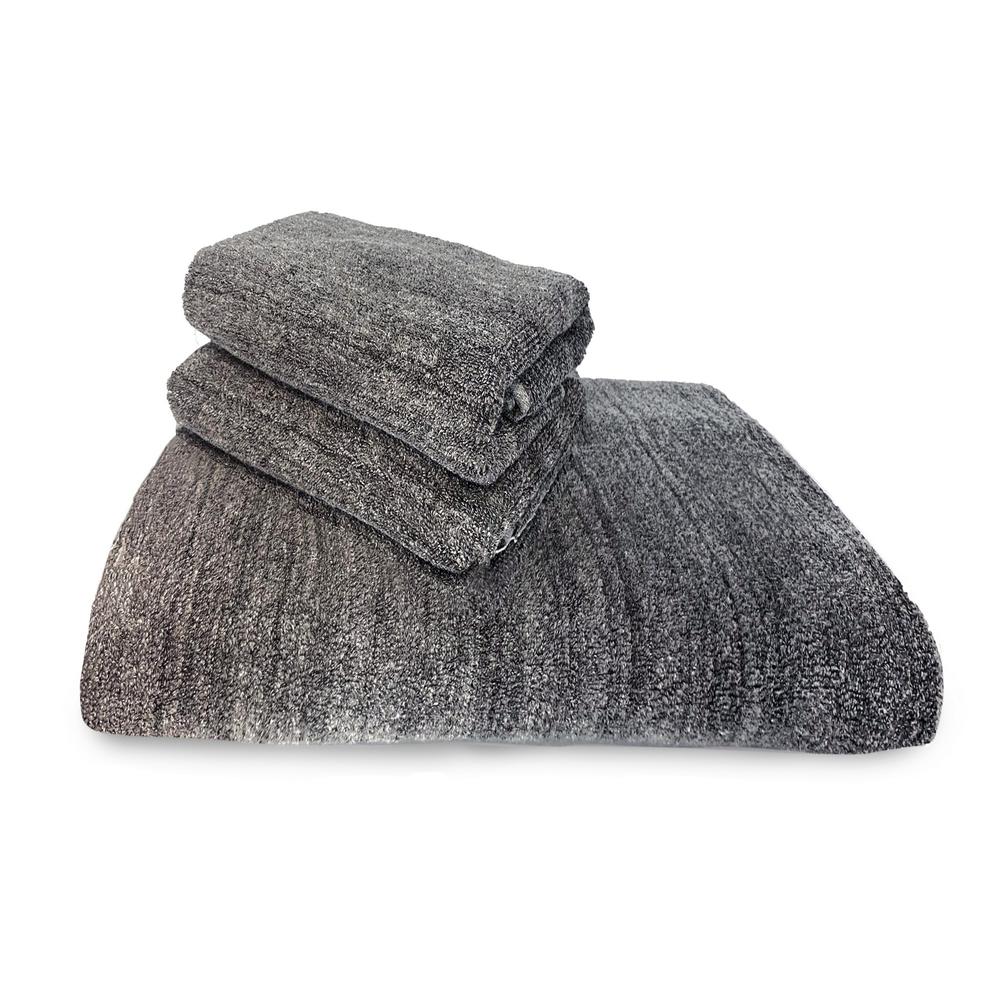 BedVoyage Melange Viscose from Bamboo Cotton Hand Towel 2pk - Charcoal