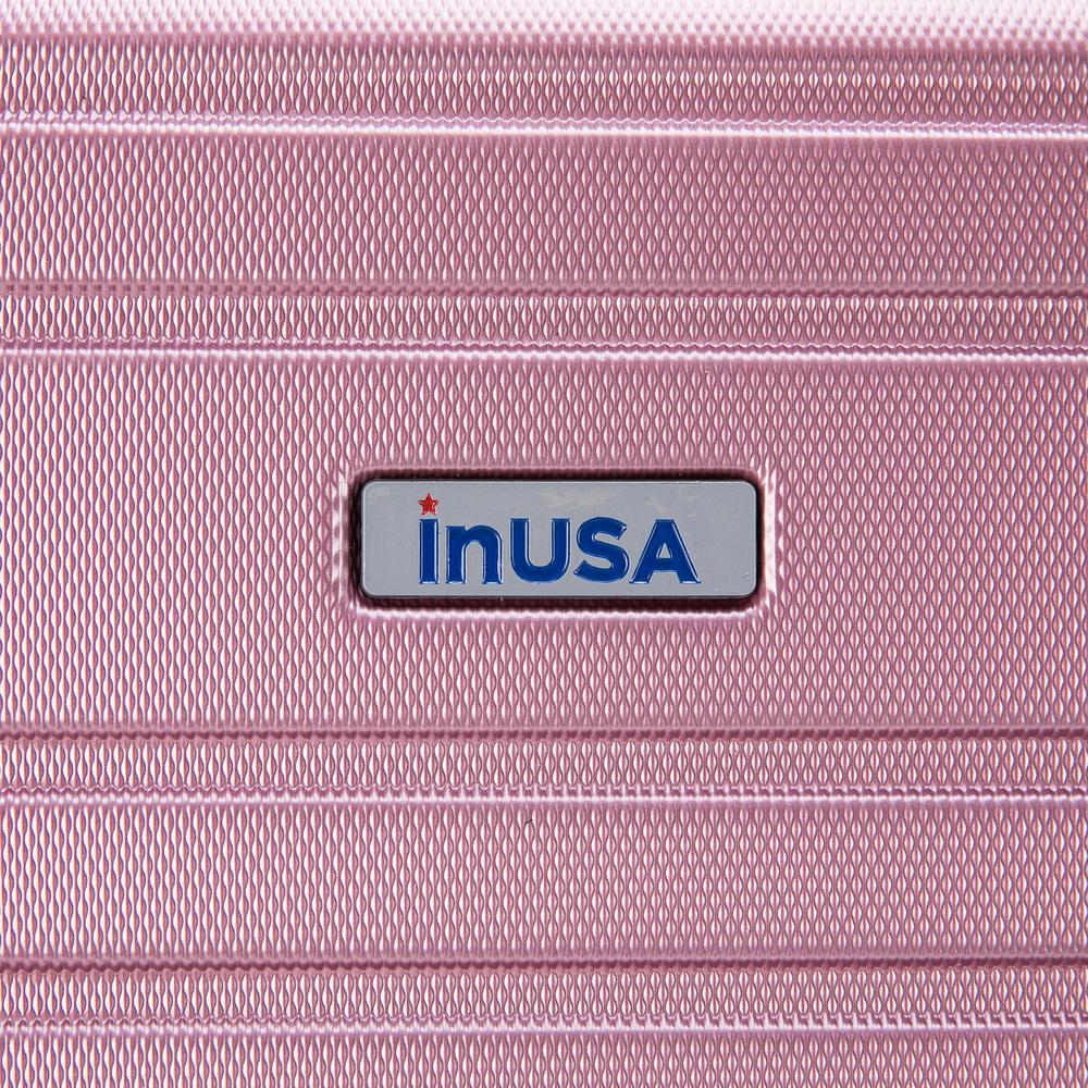InUSA Deep lightweight hardside spinner 24 inch Rose Gold. Picture 3