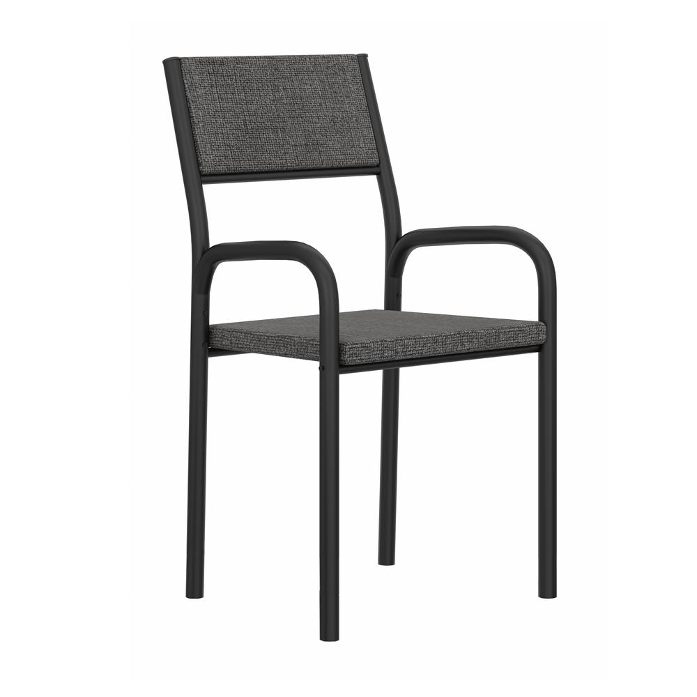 Techni Mobili Office Visiting Chair with metal frame, Black. Picture 12