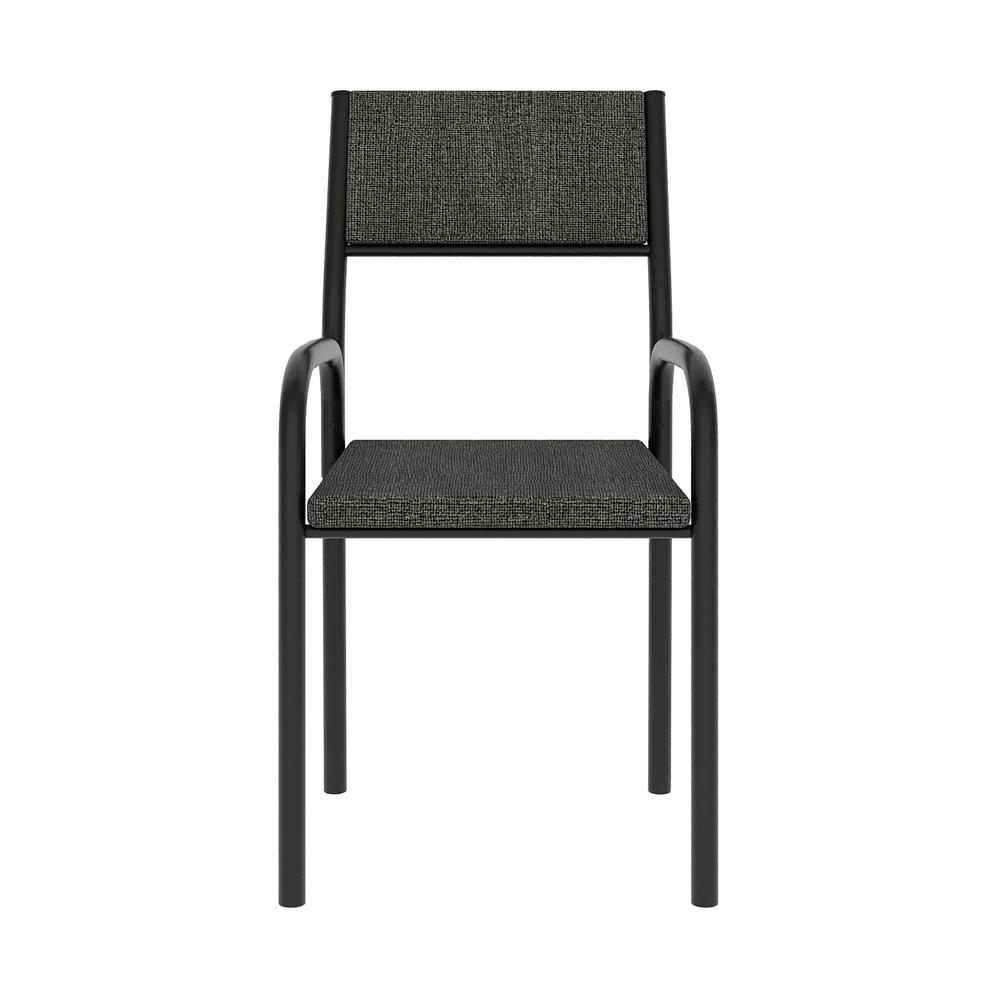 Techni Mobili Office Visiting Chair with metal frame, Black. Picture 13