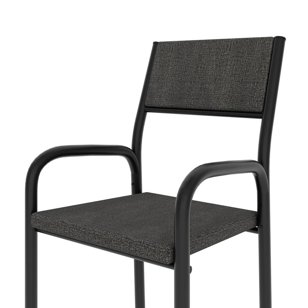 Techni Mobili Office Visiting Chair with metal frame, Black. Picture 15