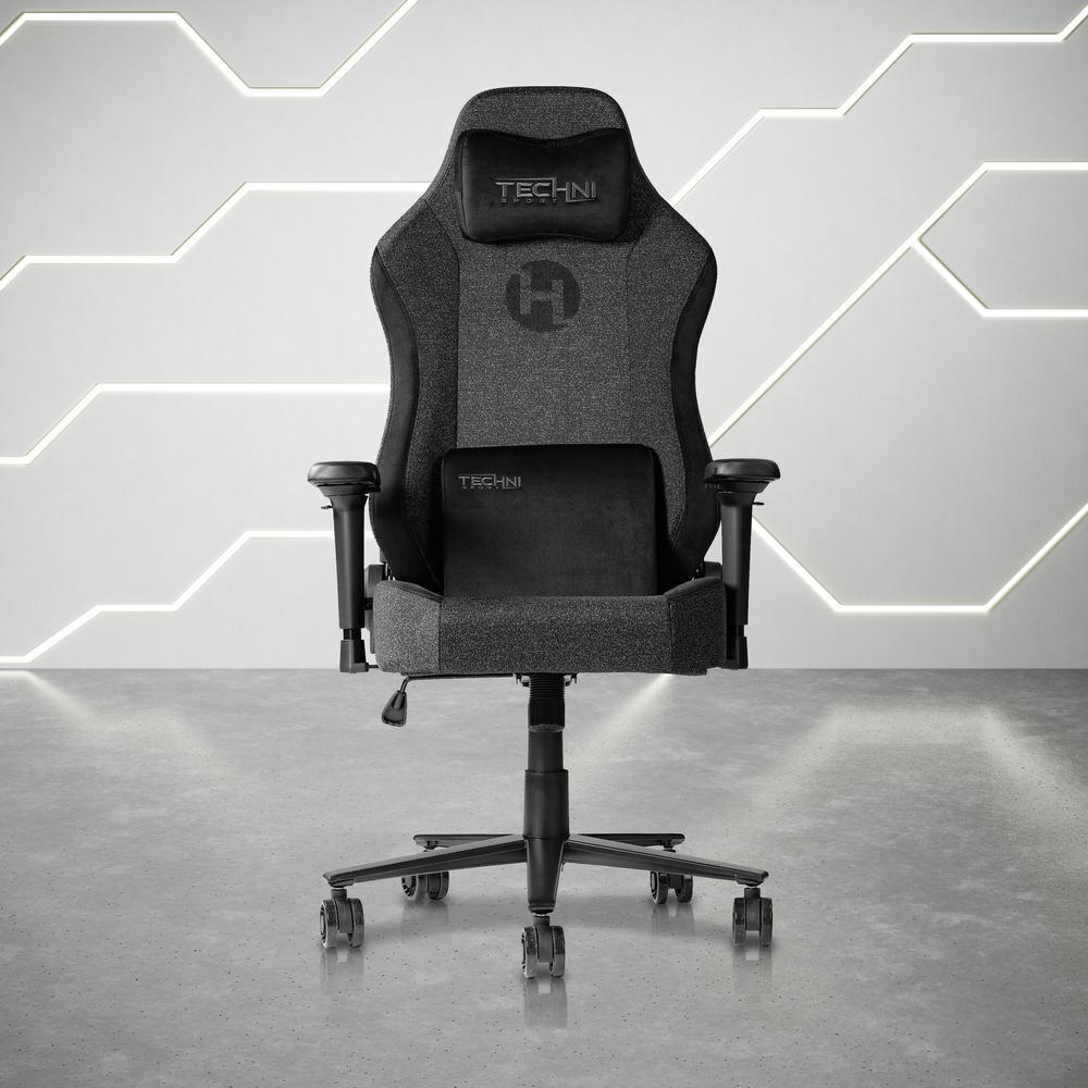 Techni Sport Fabric Gaming Chair - Black. Picture 10