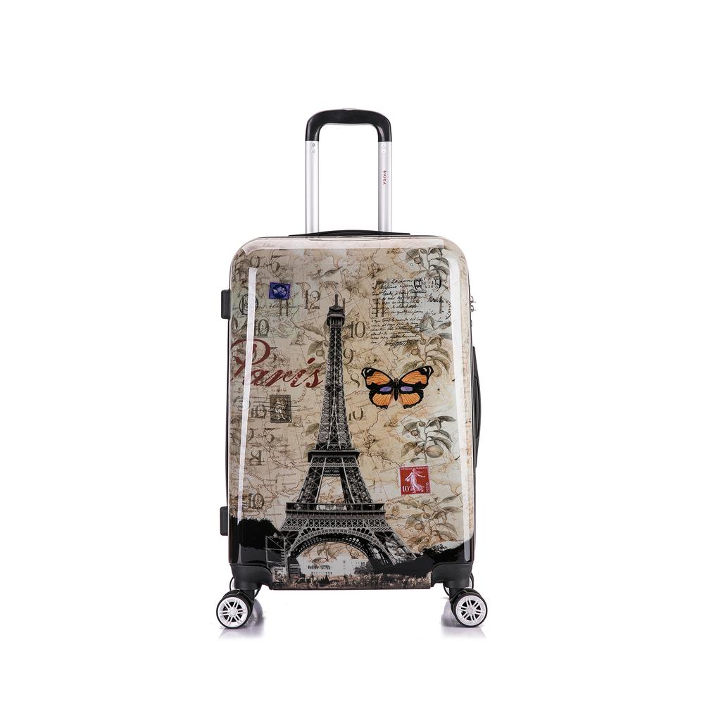 InUSA Prints Lightweight Hardside Spinner 24 inch Paris. Picture 1