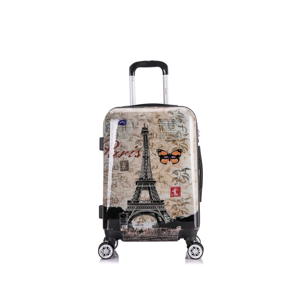 InUSA Prints Lightweight Hardside Spinner 20 inch Paris. Picture 1