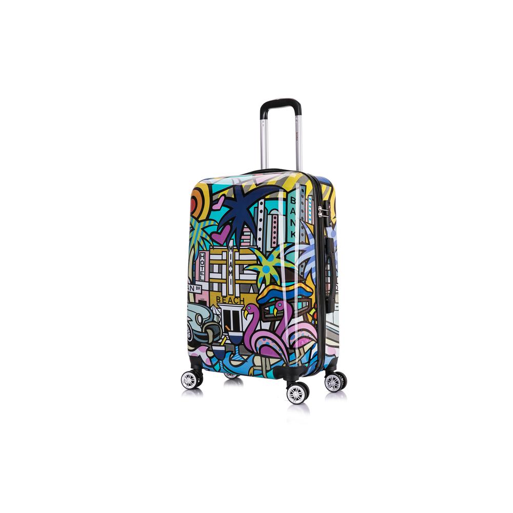 InUSA Prints Lightweight Hardside Spinner 24 inch Miami. Picture 1