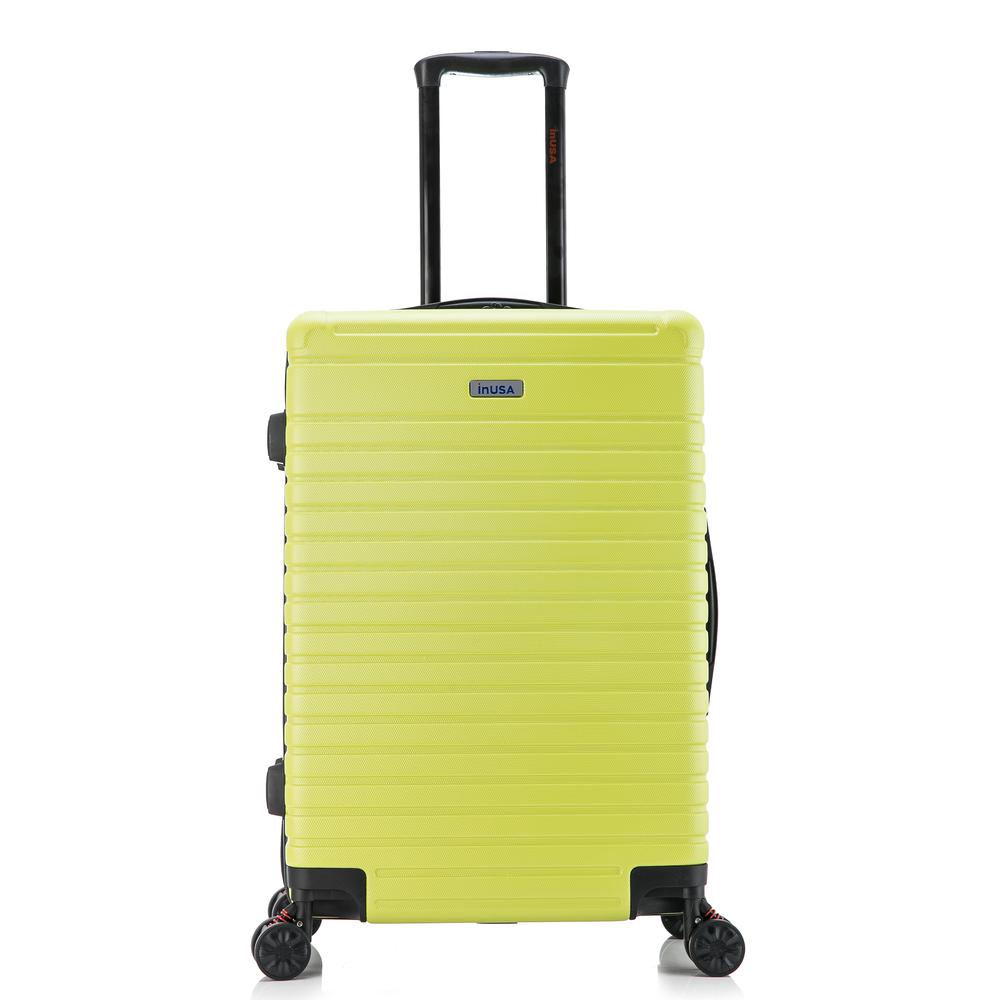 InUSA Deep lightweight hardside spinner 3 piece luggage set  20'',24'', 28'' Green. Picture 1