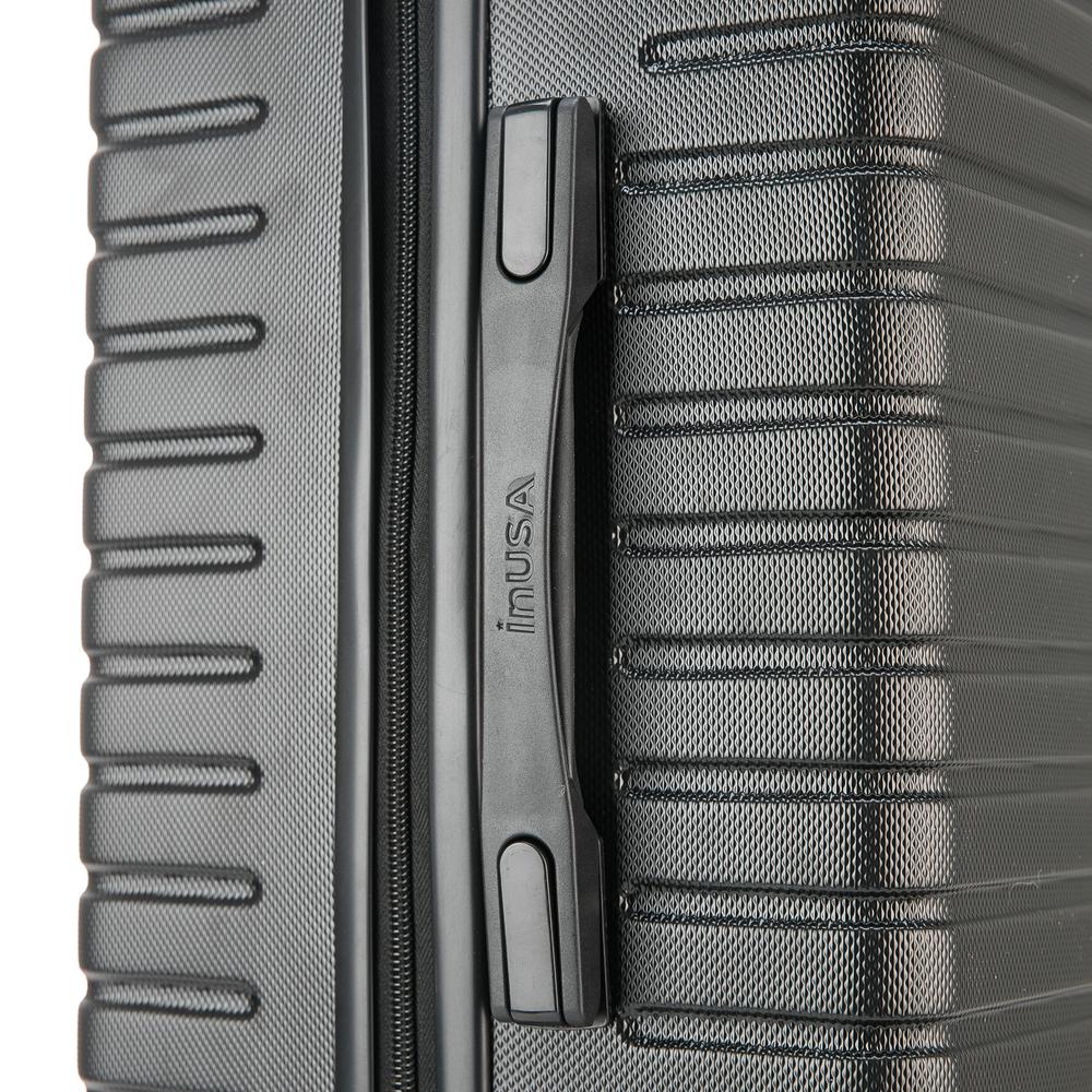 InUSA Deep lightweight hardside spinner 3 piece luggage set  20'',24'', 28'' Black. Picture 3