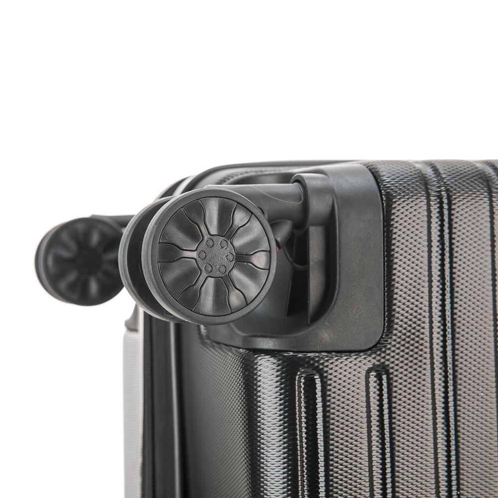 InUSA Deep lightweight hardside spinner 3 piece luggage set  20'',24'', 28'' Black. Picture 4