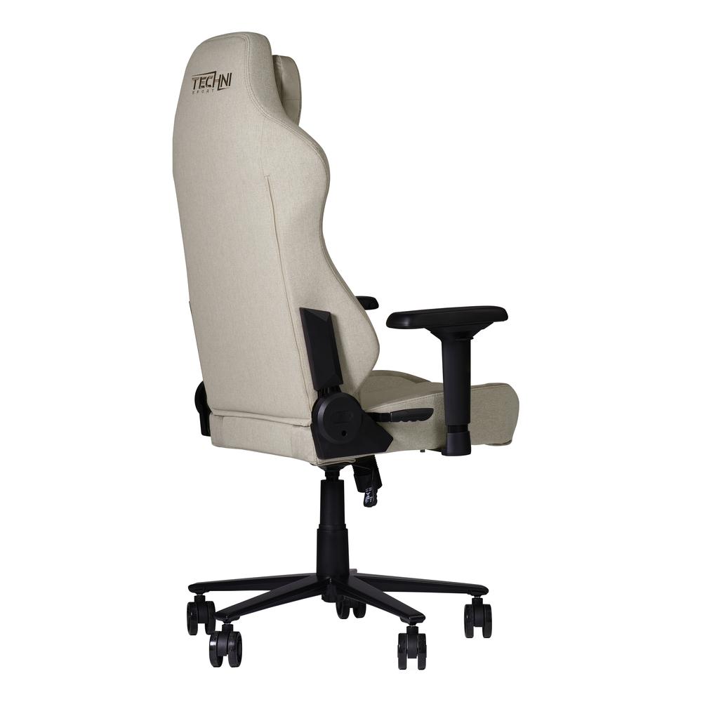 Techni Sport Fabric Gaming Chair - Beige. Picture 6
