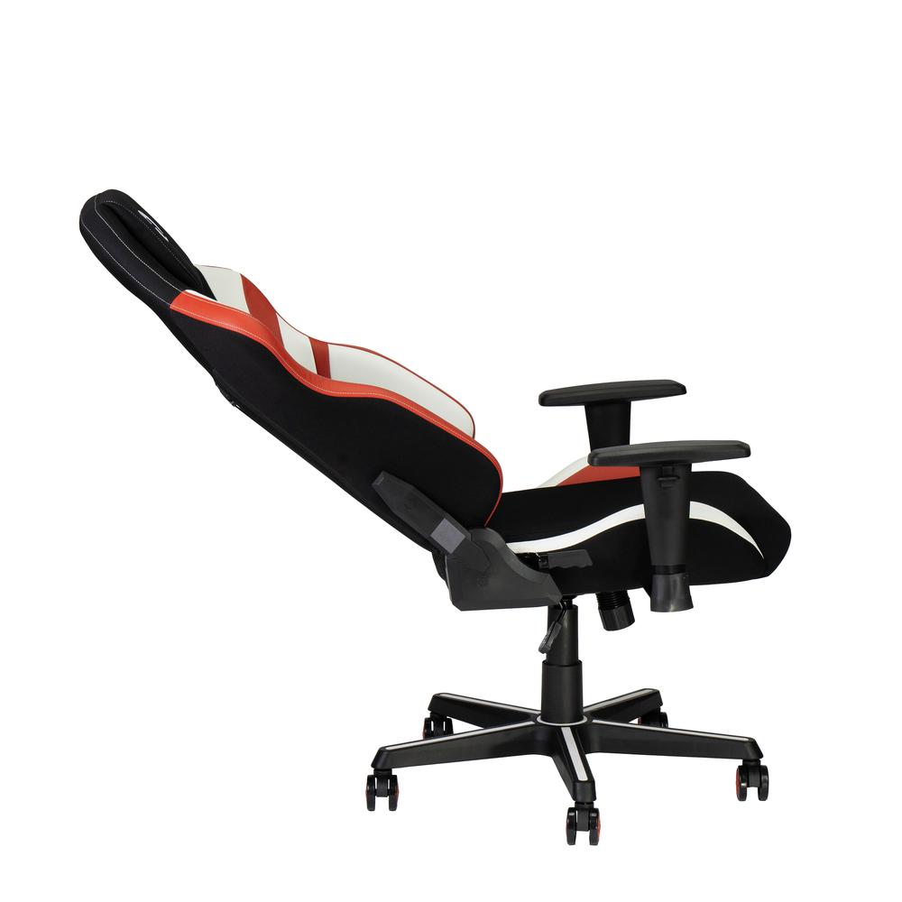Techni Sport Echo Gaming Chair - Black with Red & White. Picture 5