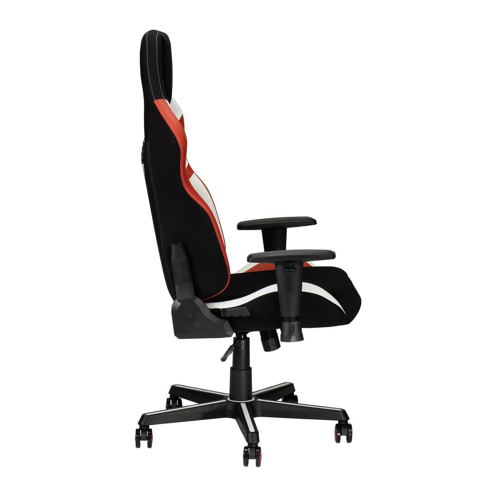 Techni Sport Echo Gaming Chair - Black with Red & White. Picture 7