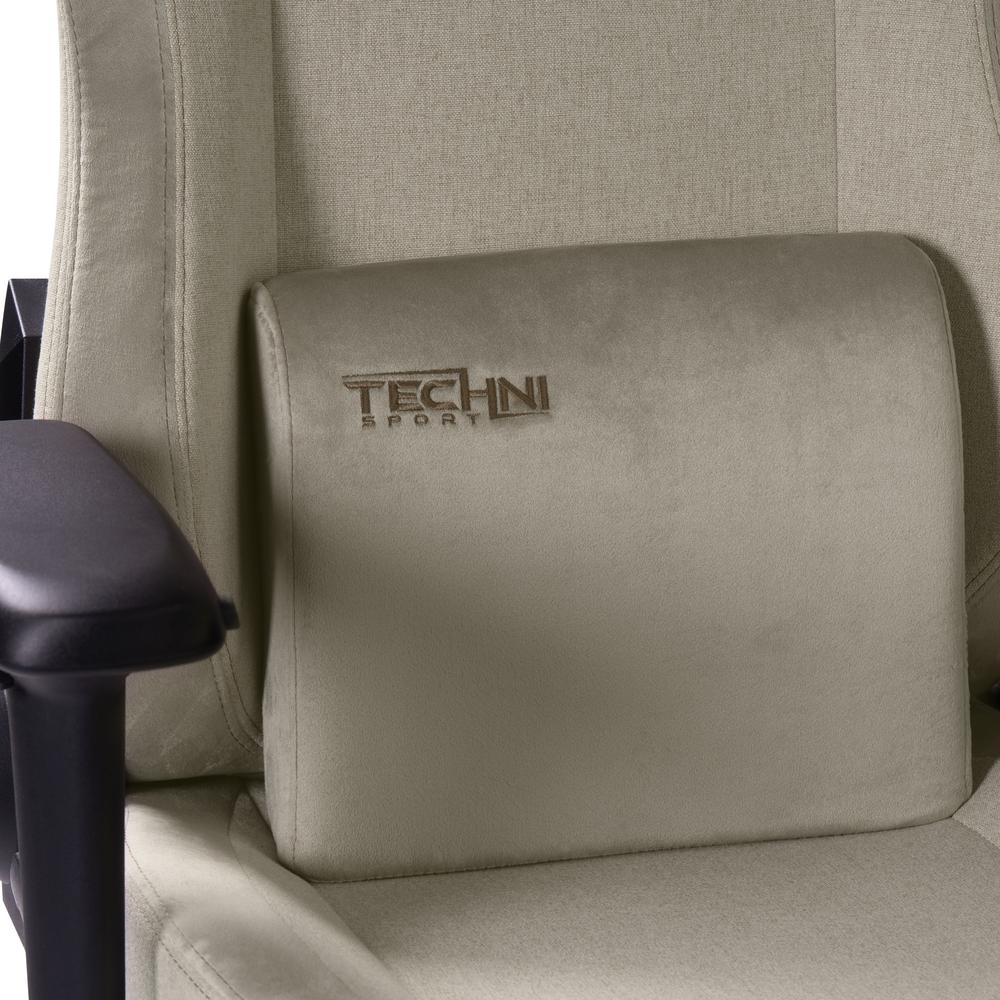 Techni Sport Fabric Gaming Chair - Beige. Picture 8