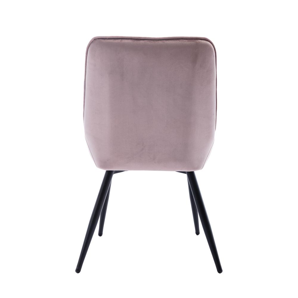 Techni Mobili Modern Contemporary Pink Velvet Chairs (Set of 2). Picture 5