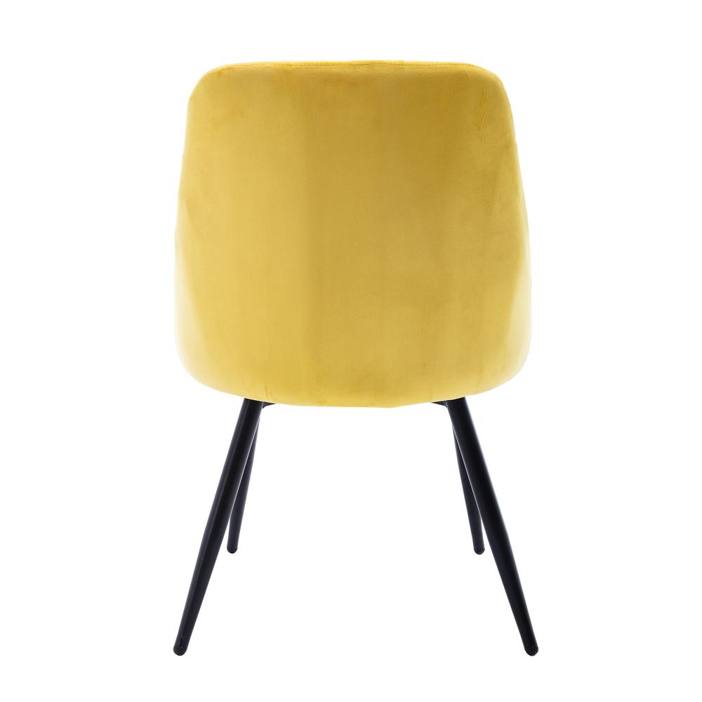 Techni Mobili Modern Contemporary Gold Tufted Velvet Chair (Set of 2). Picture 7