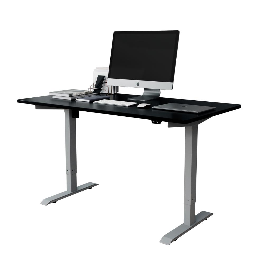 Techni Mobili Power Adjustable Sit to Stand Desk, Black. Picture 1