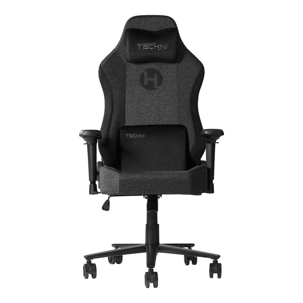 Techni Sport Fabric Gaming Chair - Black. Picture 2