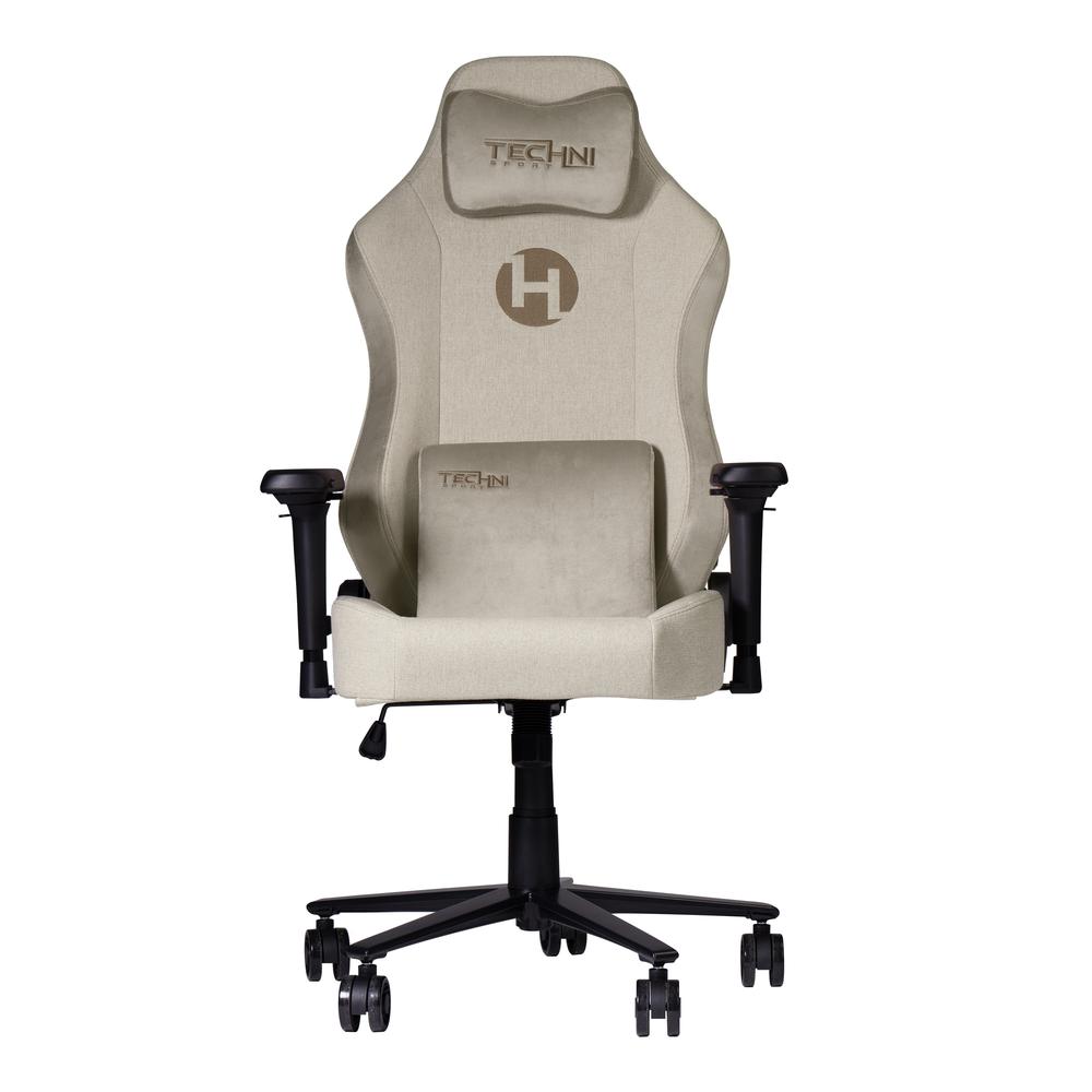 Techni Sport Fabric Gaming Chair - Beige. Picture 2