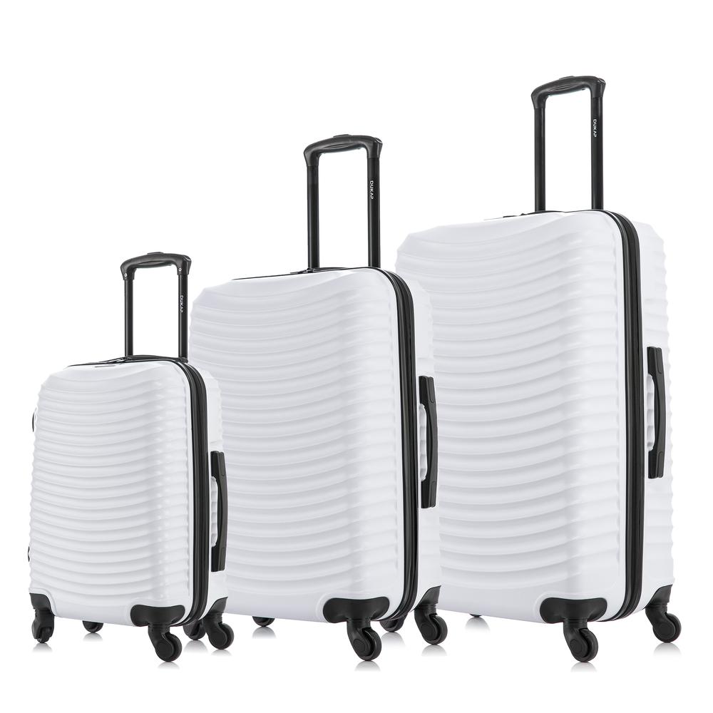 DUKAP Adly Lightweight Hardside Spinner 3 Piece set  20'',24'', 28'' White. Picture 2