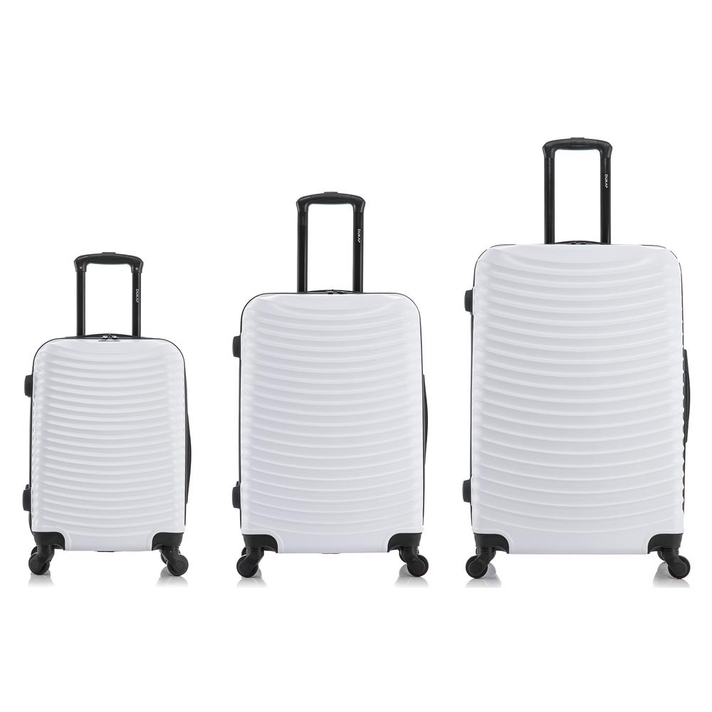 DUKAP Adly Lightweight Hardside Spinner 3 Piece set  20'',24'', 28'' White. Picture 8