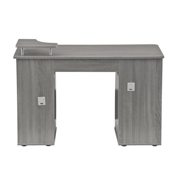 Complete Computer Workstation Desk With Storage, Gray. Picture 4