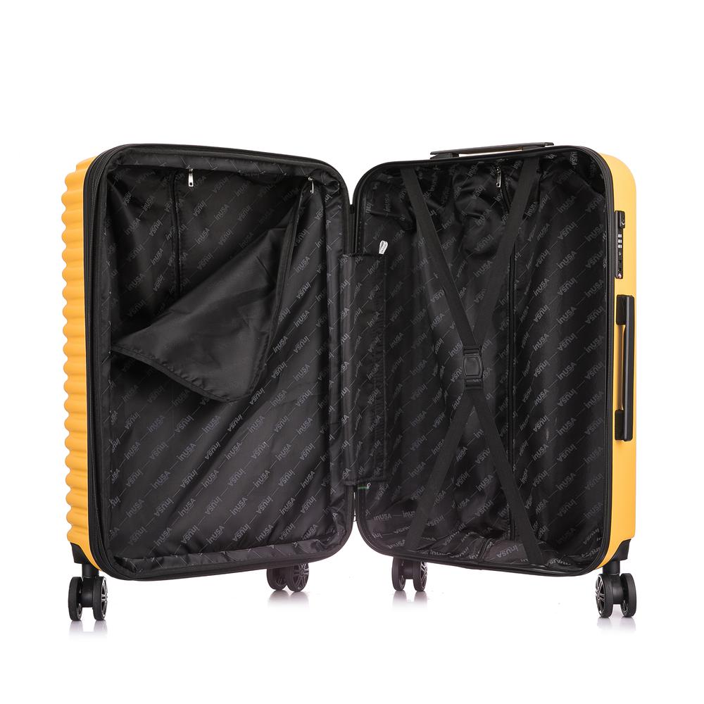 InUSA Ally lightweight hardside spinner 3 piece luggage set  20'',24'', 28'' Mustard. Picture 4