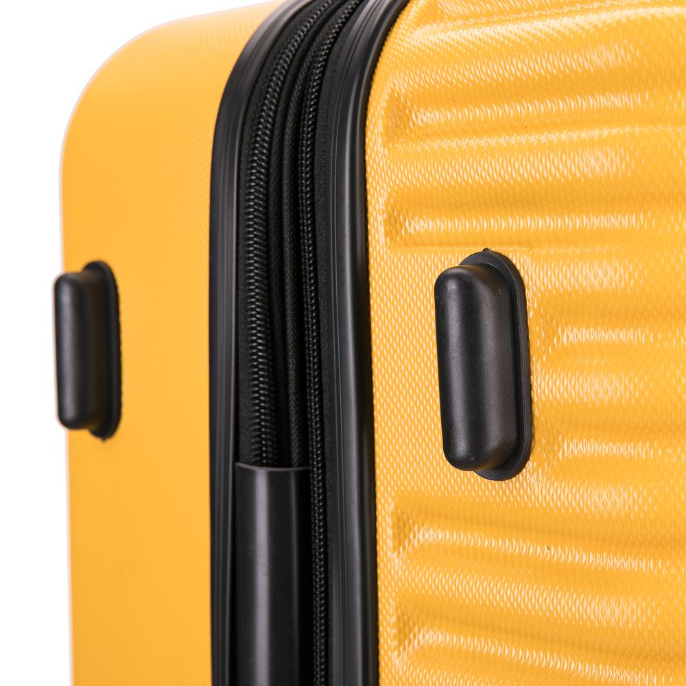 InUSA Ally lightweight hardside spinner 3 piece luggage set  20'',24'', 28'' Mustard. Picture 9