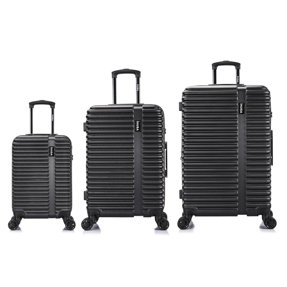InUSA Ally lightweight hardside spinner 3 piece luggage set  20'',24'', 28'' Black. Picture 11