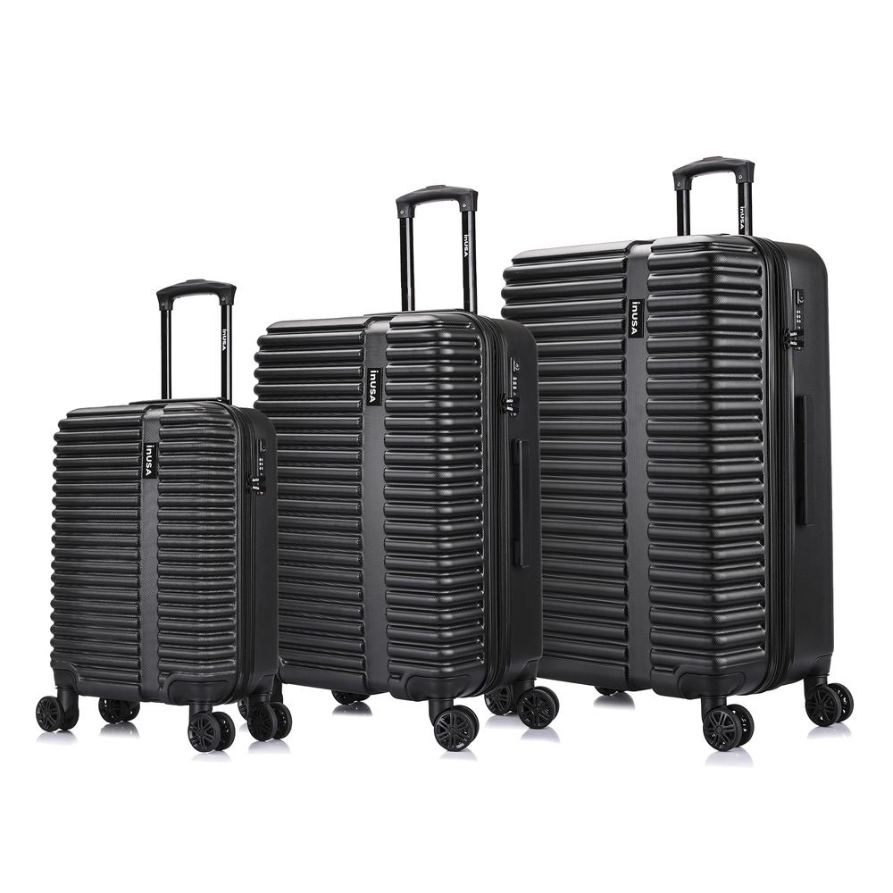 InUSA Ally lightweight hardside spinner 3 piece luggage set  20'',24'', 28'' Black. Picture 12
