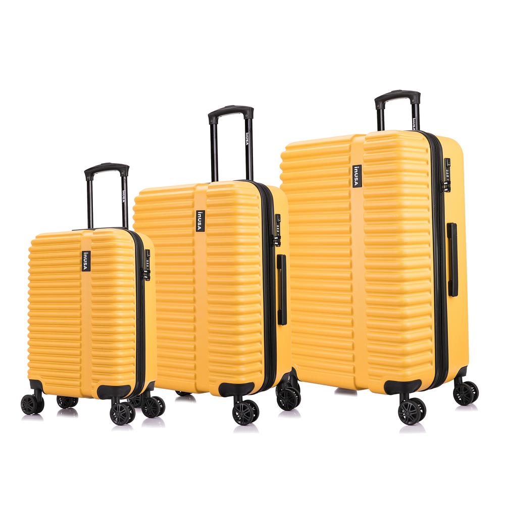 InUSA Ally lightweight hardside spinner 3 piece luggage set  20'',24'', 28'' Mustard. Picture 12