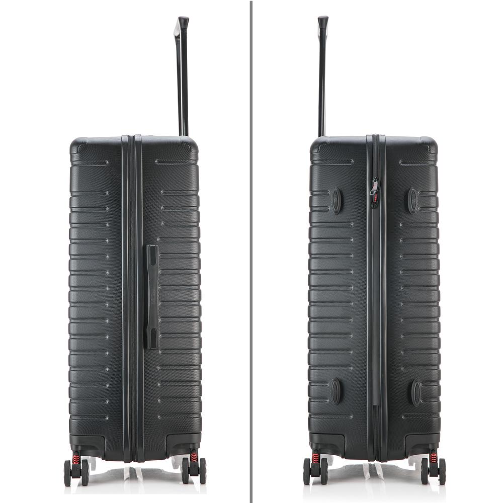 InUSA Deep lightweight hardside spinner 3 piece luggage set  20'',24'', 28'' Black. Picture 8